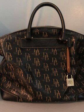 Authentic Dooney & Bourke Florentine Vacchetta Leather Dome Satchel Bag